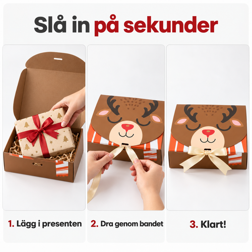 Julpresentboxar med rosett – Julmönster